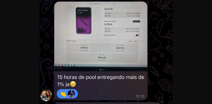 Print real: Aluno compartilha um registro da pool e comenta sua experiência após 15 horas.
